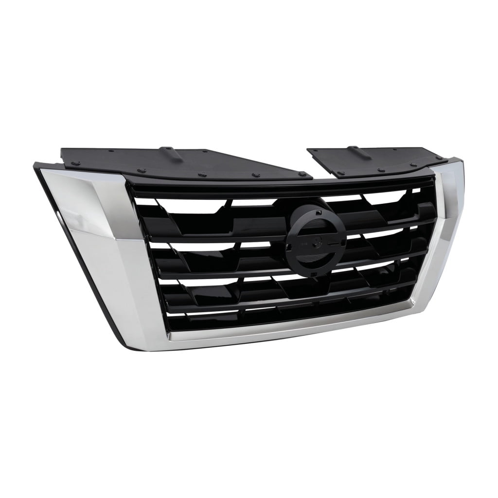For Nissan Armada 2021 2022 2023 Grille | With Chrome Molding | Painted Black Shell And Insert | S/SV Models | Replacement For NI1200326 | 623106JL0A