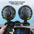 thumbnail image 3 of Ventilador de Refrigeración para Coche Ventilador de Aire de Refrigeración de Doble Cabeza Ajustable Ventilador de Refrigeración de Coche con Interfaz USB Dual para Coche SUV, 3 of 8