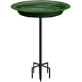 thumbnail image 1 of Garbuildman Upgraded 5-Prong Base Bird Bath with Metal Stake, Detachable Decoration Bowl Spa & Freestanding Birdfeeder for Outdoor Garden, Green, 1 of 8