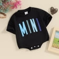 thumbnail image 3 of Okbabeha Mom and Mini Matching Shirt Short Sleeve Letter Print T-shirt/Romper Women Baby Mother Family Matching Outfits, 3 of 7
