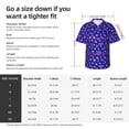 thumbnail image 5 of Sikiie Beautiful Purple Snowflakes Print Men's Hawaiian Shirt, Summer Beach Button Pocket Short Sleeve T-Shirt,3X-Large, 5 of 7