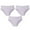 Purple, variant on loopsun Womens Briefs,3PC Women Everyday Conservative Ventilate Middle Waist Stripe Underwear Panties