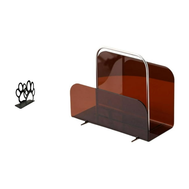 Servilletero de hierro,Soporte para servilletas con forma de pata,color negro,Revistero,Revistero de pie,organizador moderno,decoración,Cesta organizadora de libros y estanterías