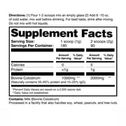 Zena Nutrition Pure Colostrum 2000 mg, Unflavored, 6.34 Ounce (90 Servings)
