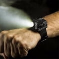 thumbnail image 3 of Injueey Linterna de muñeca LED, reloj con brújula recargable, luz de muñeca portátil XPE, accesorios para herramientas de iluminación para acampar Iluminación y accesorios Injueey HA5779-00B, 3 of 6