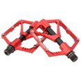 thumbnail image 3 of Pedal De Rodamiento De Bicicleta, 6 Tacos Antideslizantes, Sellado De Rodamientos De Mecanizado CNC, 3 Pedales De Rodamiento, Superficie De Paleta De 9,3 Cm Para Vehículos Cergrey Rojo, 3 of 8