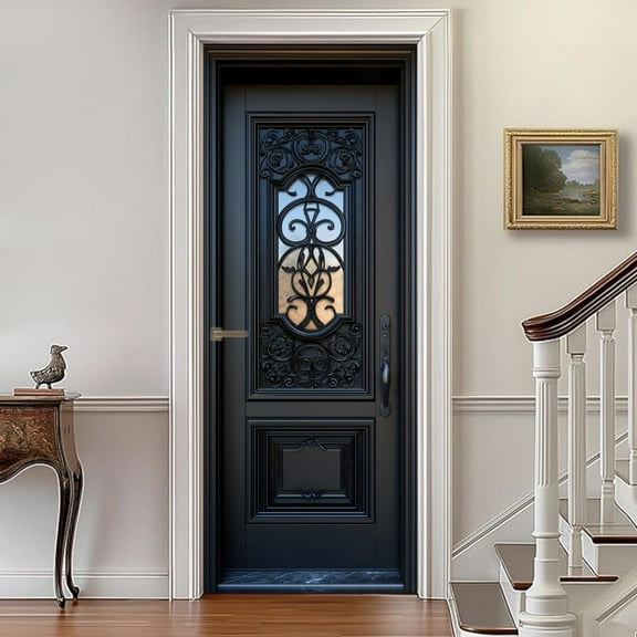Door Stickers Wood Door 3D Decals Murals Removable Decorative Wall Covers Art Poster Wallpaper Vinyl Peel and Stick for Bedroom Living Room 30.3" W x 78.7" H