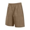 thumbnail image 6 of Summer Breathable Ice‑Silk Children Knee‑Length Casual Shorts, Stretchy Elastic Waist Side Pocket Solid‑Color Outdoor Sports Shorts for Boys and Girls 4‑16Y, 6 of 9