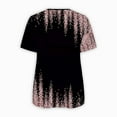 thumbnail image 4 of Hauts d'Été Grande Taille à Manches Courtes pour Femmes Mode Décontractée Confortable Col en V Zip Imprimé Blouse à Manches Courtes Col en V T-Shirt Femmes en Solde, 4 of 5