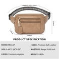 thumbnail image 5 of HKCLUF Women Fashionable Fanny Packs Leather Belt Bag with Adjustable Strap for Travel Camping, 5 of 10