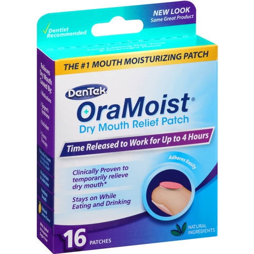DenTek OraMoist Natural Lemon Flavor Dry Mouth Relief Patches, 16 count