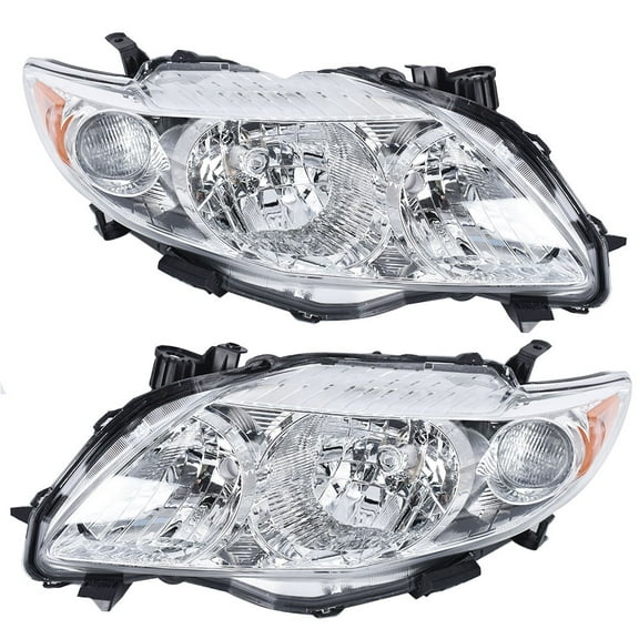 ALL-CARB Headlight Assembly Driver and Passenger Side Replacement for 2009-2010 Toyota Corolla