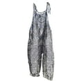 thumbnail image 2 of Usmixi Jumpsuits for Women Fashion Tie Dye Adjustable Strap Loose Wide Leg Pocket Comfy Linen Baggy Long Jumpsuits Overalls Summer Formal Ethnic Style Print Crewneck Sleeveless Maxi Rompers, 2 of 5
