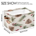 thumbnail image 4 of Square Storage Basket 14.2*10.2*8.3 Inch One Sizex2 Shelf Basket Open Home Storage Bins Bedroom Storage Basket Closet Storage Stylish Decor Christmas Pine Cone, 4 of 9