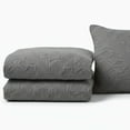 thumbnail image 2 of DaDa Bedding Floral Vintage Stone Wash Grey Matelassé Ash Silver Diamond Pattern Quilted Bedspread Set (JHW855), 2 of 10