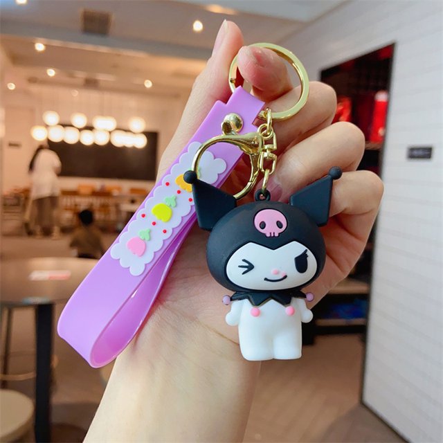 Llavero promocional personalizado al por mayor del silicón del llavero de la historieta de Kawaii Hellokitty Sanrio Kouromi