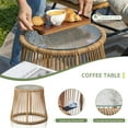 thumbnail image 5 of RADIATA 5 PCS Beige Boho Outdoor Patio Furniture Sets with 2 Chairs, 2 Ottomans and 1 Side Table, 5 of 10