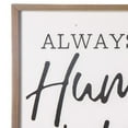 thumbnail image 2 of Benzara Wall Art with Always Stay Humble and Kind Typography, Brown and White, 2 of 5