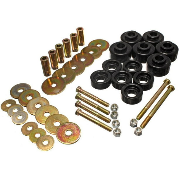 Energy Suspension 9703 Ford F100/F150 2WD/F250 2WD & LDuty Black Body (Cab) Mount Set