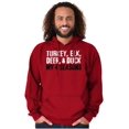 thumbnail image 5 of Funny Hunting 4 Seasons Deer Elk Fowl Hoodie Sweatshirt Women Men Brisco Brands 2X, 5 of 6