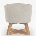 thumbnail image 5 of "4-Piece Solid Wood Lounge Chair with 360° Swivel - Light Gray", 5 of 6