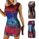 thumbnail image 3 of Vestido de mujer Vestido de lentejuelas para mujer Mini vestido de fiesta sin mangas Ombre brillante 1 1, 3 of 5
