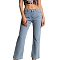 thumbnail image 2 of Haivin Women's Wide Leg Cotton Jeans, Casual and Versatile, Comfortable and Lightweight for Everyday Wear and Spring Season, 2 of 8