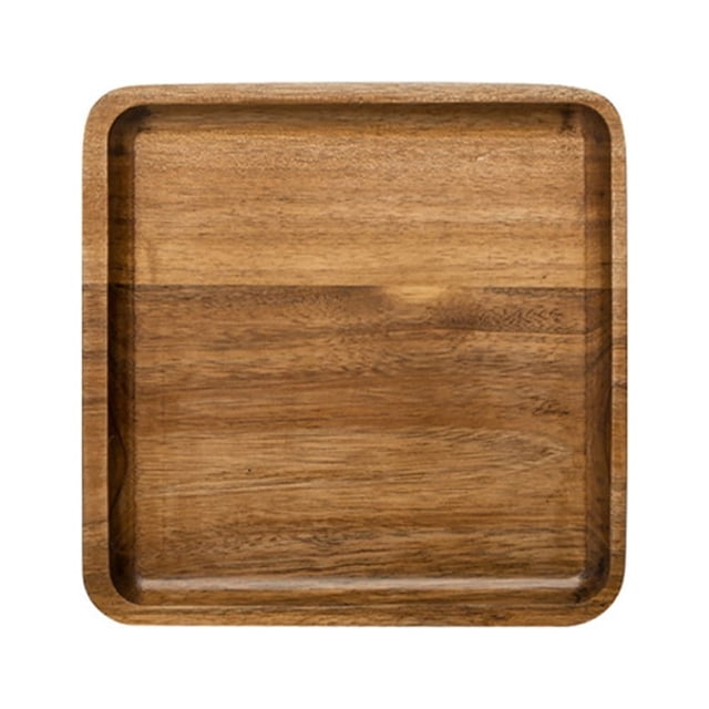 Bandeja de madera para servir, bandejas pequeñas para decoración y almacenamiento, plato rectangular de madera para servir comida, té y café, bandeja decorativa para tocador de baño, bandeja para