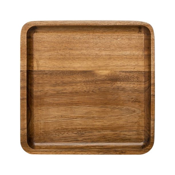 Bandeja rústica de madera de nogal para servir, bandeja rectangular para té, bandeja para mesa de centro, vajilla de cocina, bandeja decorativa de madera para tazas de postre, bandeja de madera para