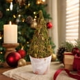 thumbnail image 4 of Fmbmuo Christmas Decor Creative Mini Tree Heart Shaped Desktop Ornament Festive Potted Decor for Desk and Shelf Ornaments,Green, 4 of 5