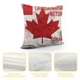 thumbnail image 4 of Flax Throw Pillow Cover Red Maple Leaf Silhouette Canada Flag Detail Tag Cloud Pillowcase Home Decor Square Pillow Case Cushion Cover, 4 of 5