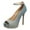 Gradient Denim, variant on XYD Women Chic Rhinestone Crystals Peep Toe Sandals Platform Stiletto Heels Ankle Strap Buckled Pumps Dressy Shoes Size 7 Gradient Denim