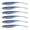 Blue 75mm, variant on 6Pcs Soft Silicone Fishing Lures Floating Baits Fork Tail Swimbaits Lures Artificial Swimbaits for Saltwater Fishing