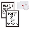 thumbnail image 3 of 18 Piezas de Decoración de Pared del Cuarto de Baño, Cartel de Baño Vintage Divertido, Carteles de Baño para Decoración de Cuarto de Baño de Pared, Cuarto de Descanso, 3 of 5