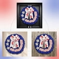 thumbnail image 6 of Independence Day Red White Blue Flag Fabric Foam Floral Wreath, Door Hanging Decor for 4th of July, 6 of 6
