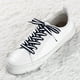 thumbnail image 2 of 2 Pares Cordones de lona planos para hombres y mujeres Azul Blanco Azul 80cm/31.50, 2 of 6