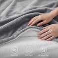 thumbnail image 3 of U by Bedsure Sherpa Fleece Throw Blanket for Couch – Thick & Cozy Blanket for Winter, Soft Fuzzy Plush Throw Gifts for Women and Men, Grey, 50x60 Inches, 3 of 8