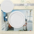 thumbnail image 3 of Ambesonne Greek Place Mats Set of 4, Sunset Santorini Island, Standard Size, Turquoise and Blue, 3 of 6