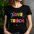 thumbnail image 5 of Teacher Graphic Tee – Love First Teach Second Inspirational School Shirt, Lavender, L, 5 of 6
