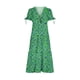 thumbnail image 3 of ICHUANYI Clearance Women 2023 Summer Boho Dress Knot Front Deep V Neck Short Sleeve Floral Tiered Casual Party Beach Maxi Dresses(Green, XL) ICHUANYI WER2023080815116, 3 of 4