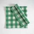 thumbnail image 4 of Fingercraft Dinner Cloth Napkins, Everyday Use, Soft and Well Absorbent Cotton Buffalo Plaid Table Napkins, 12 Pack, 20x20 Green and White, 4 of 7