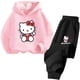 thumbnail image 2 of Conjunto de ropa para bebés y niños pequeños, sudaderas con capucha de dibujos animados de manga larga, sudaderas con capucha de Hello Kitty con cuello redondo, sudaderas y pantalones largos, conjunto, 2 of 5