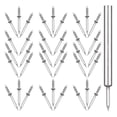 thumbnail image 3 of FOMIYES Double Headed Picture Hanging Nails Set Silver Damage Free Fixing for Furniture 1.1In 2.4In, 3 of 8