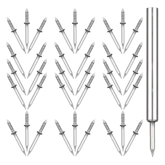 Double Headed Nail Set Small Head Nails Picture Hanging Nails Drywall Picture Nails for Wall Hanging Silver