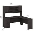thumbnail image 7 of Bestar Ridgeley 65W L Shaped Desk with Hutch by . Charcoal Maple Merlot Finish, 7 of 7