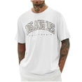 thumbnail image 1 of DPTALR Men Print Round Neck Casual Short Sleeve Round-Neck Blouses Shirts, 1 of 3