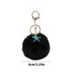 thumbnail image 3 of Stylish Starfish Furry Keychain Unique Starfish Plush Keychain Furry Sphere Keyrings Charm for Bag and Car Keys taro purple, 3 of 4