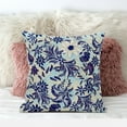 thumbnail image 2 of Flying Floral Paisley Indoor/Outdoor Pillow with Removable Cover in Indigo Purple Gray26x26, 2 of 4