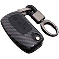 thumbnail image 1 of Funda de Fibra de Carbono ABS brillar para Ford Carbono D+Negro Llavero de Silicona para Llave de Coche, 1 of 5