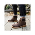 thumbnail image 3 of Botines de invierno con forro de felpa para hombre y mujer, botas de combate de media pantorrilla, cómodos, antideslizantes, cálidos, ligeros y con suela dentada., 3 of 5